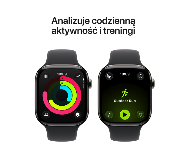 APPLE Apple Watch Series 11 GPS + Cellular 46mm Tytanowa koperta (łupkowy) + sportowa opaska (czarna)- rozmiar S/M - 1362440 - zdjęcie 4